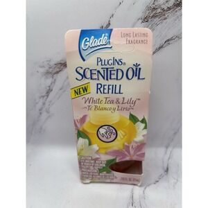 New Glade Plug-ins Scented Oil Refill - White Tea & Lily- New‎ Old Stock